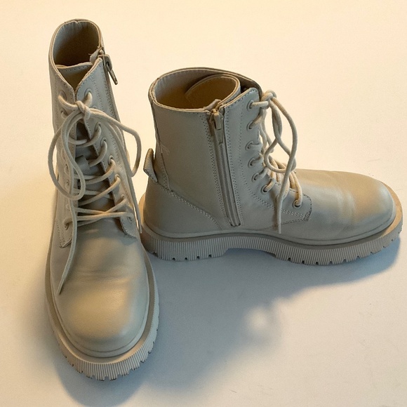 ZARA Lace - Up Ankle Boots Almond Size EU 36 - Picture 6 of 9